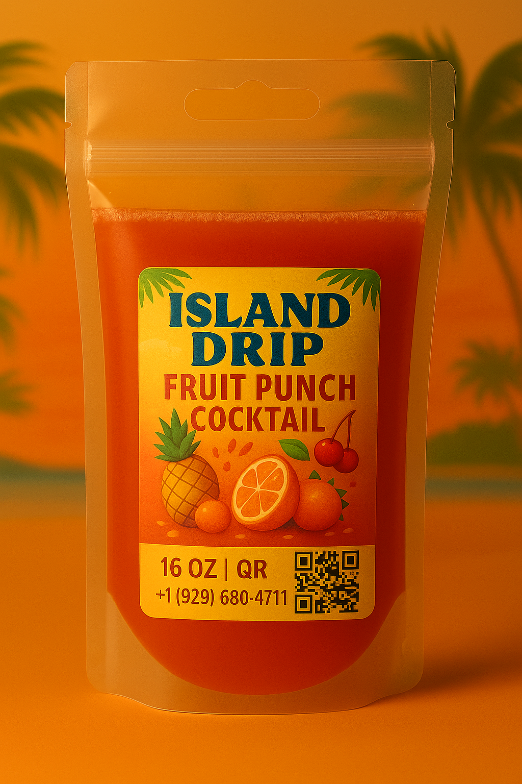 Island Drip – Fruit Punch Cocktail 🍍🍊🍒